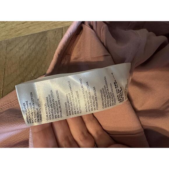 Free People Payton Paperbag Faux-Leather Mini Skirt in Mauve Women’s size 4 - Picture 8 of 15